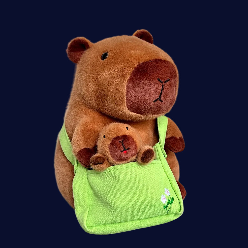 Coco the Capybara and baby plushie set kawaii stuffed animal
