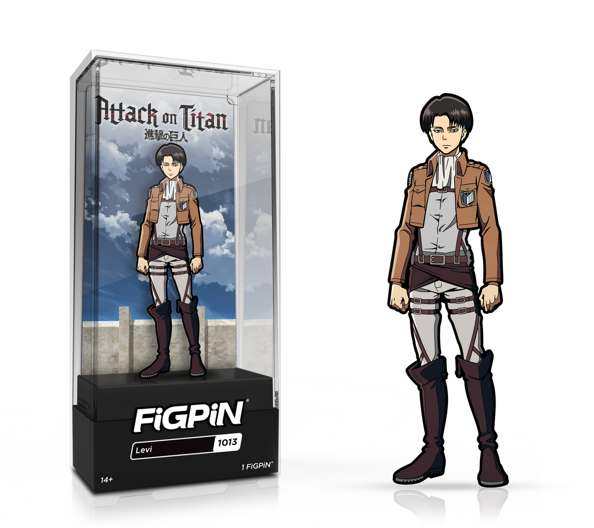 FiGPiN Attack on Titan Levi enamel pin collectible 1013
