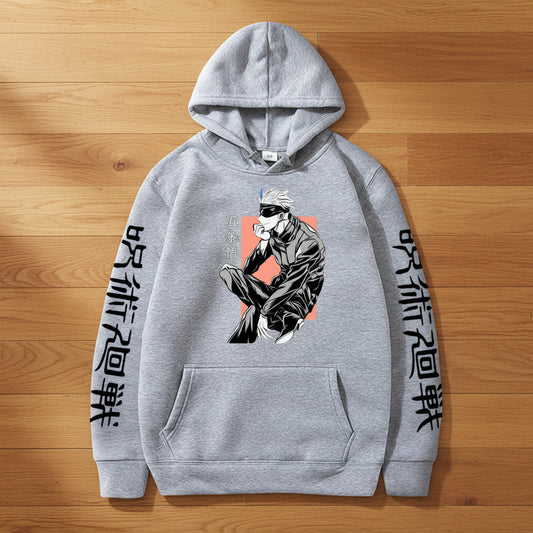 Jujutsu Kaisen Satoru Gojo Think graphic hoodie anime apparel
