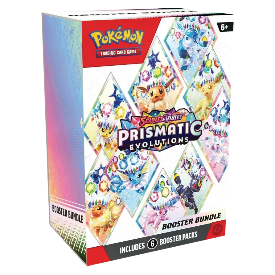 Pokémon Scarlet and Violet Prismatic Evolutions booster bundle trading card game

