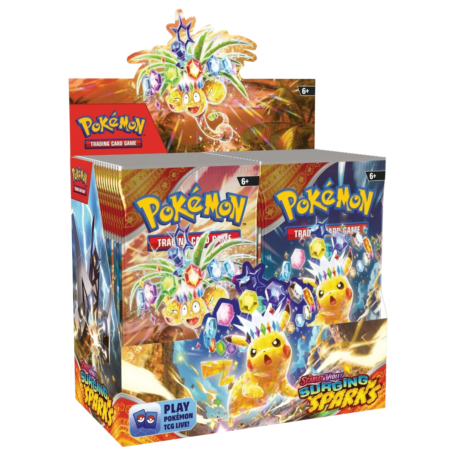 Pokémon Scarlet and Violet Surging Sparks booster box trading card game
