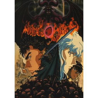 Berserk Anime Canvas Art Set
