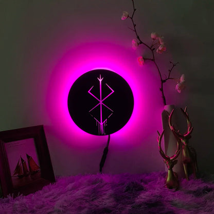 Berserk Guts Silhouette Wall Lamp