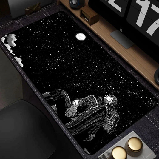 Berserk Mouse Pad Collection – extended non-slip natural rubber desk mat with Guts anime artwork, stitched edges
