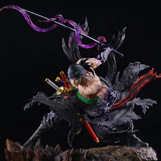 Roronoa Zoro Figure One Piece – 35cm high-detail PVC statue in dynamic pose, 1/6 scale display collectible