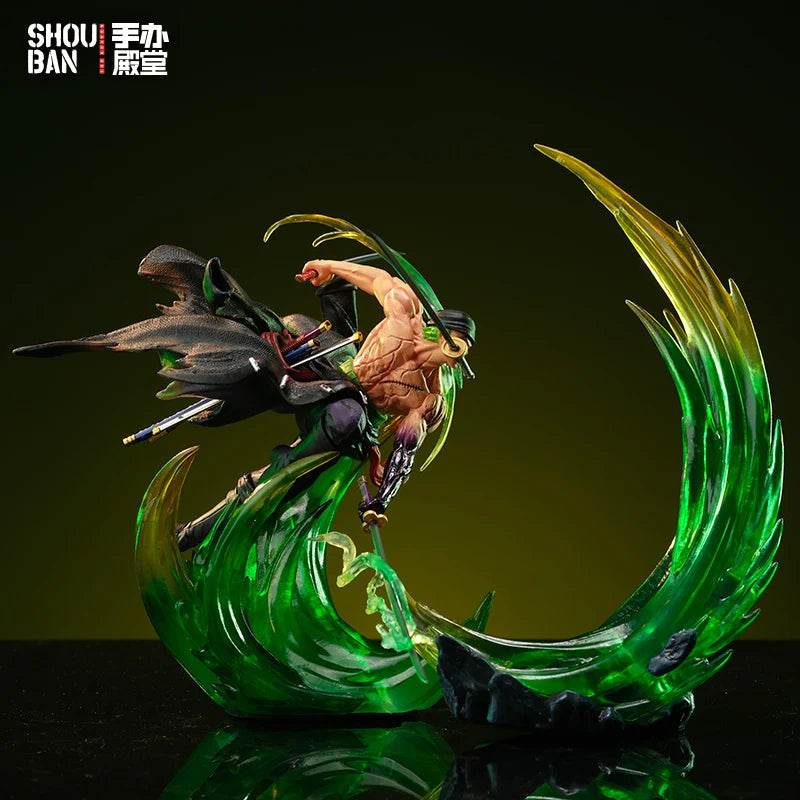 Roronoa Zoro Ghost Island Sakura GK figure from One Piece – 24cm Bandai PVC with glowing effect