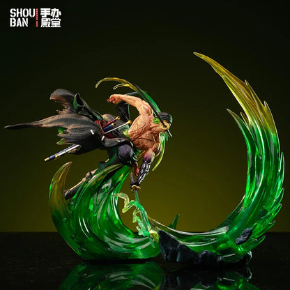 Roronoa Zoro Ghost Island Sakura GK figure from One Piece – 24cm Bandai PVC with glowing effect