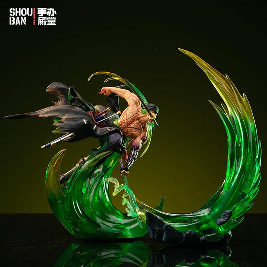 Roronoa Zoro Ghost Island Sakura GK figure from One Piece – 24cm Bandai PVC with glowing effect