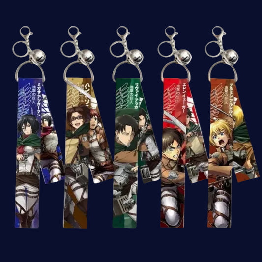 Attack on Titan Armin Arlert anime keychain and bag charm with Survey Corps design