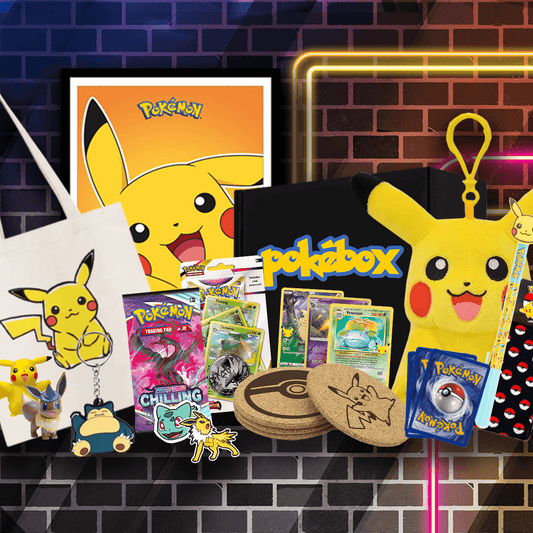 Pokebox Pokemon mystery box, surprise anime collectible bundle for fans and collectors
