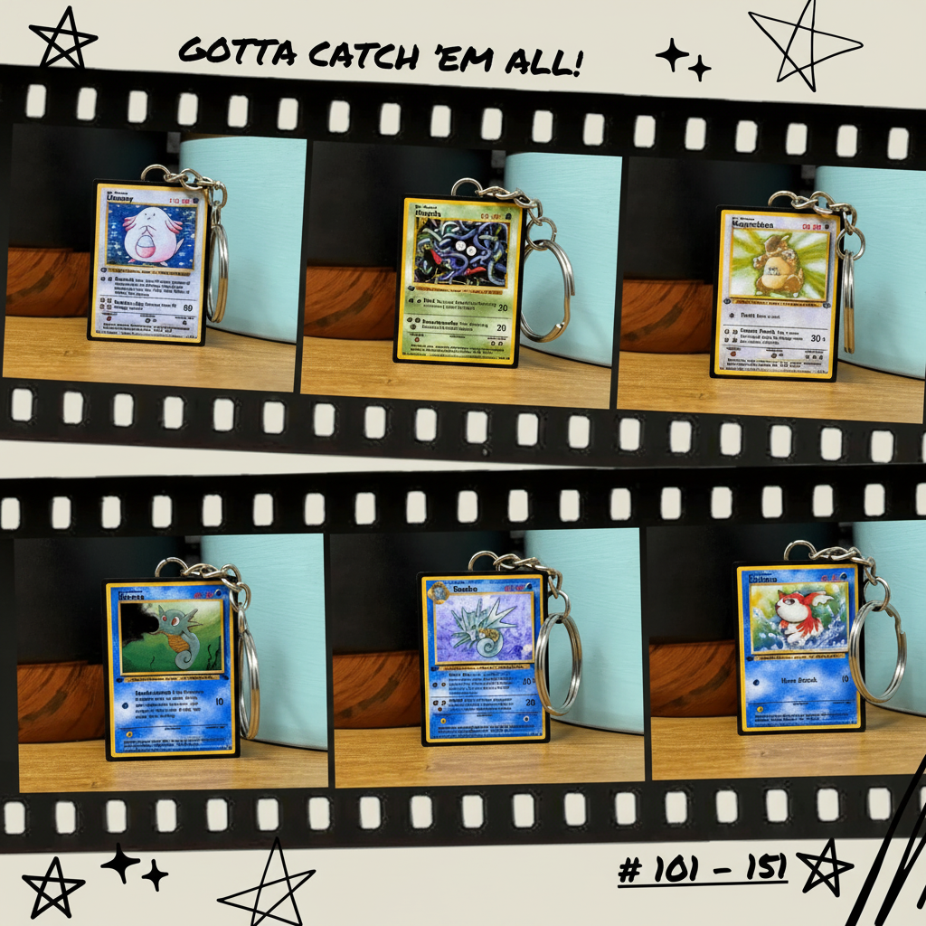 Pokemon Card Keychains (101-151)