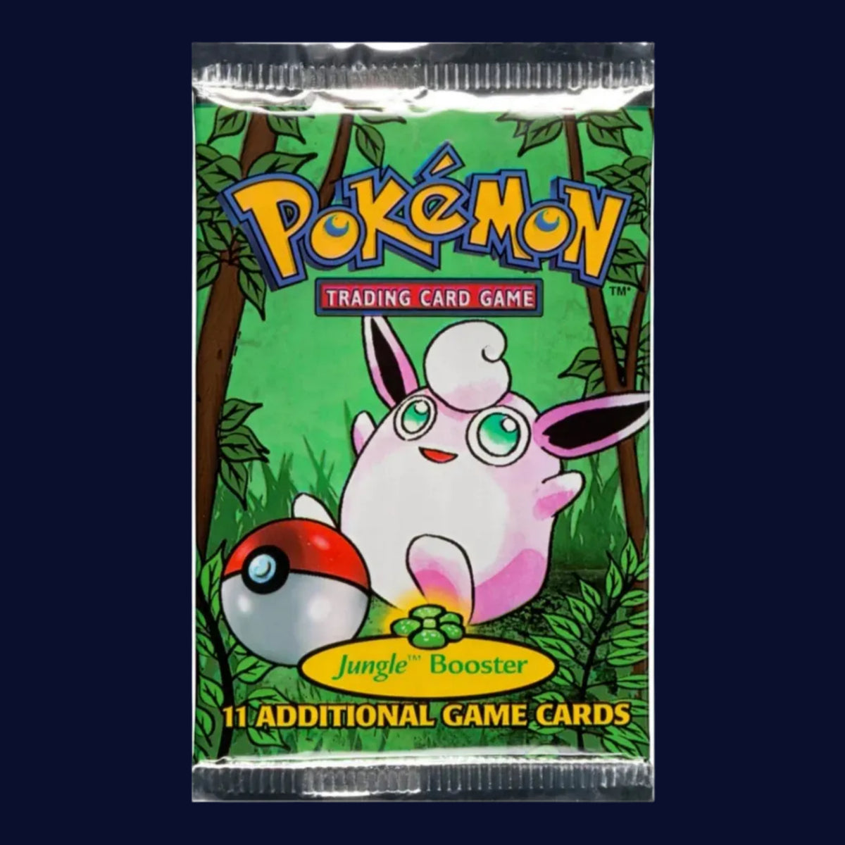 Pokemon Jungle set booster pack unlimited edition, vintage TCG card pack collectible
